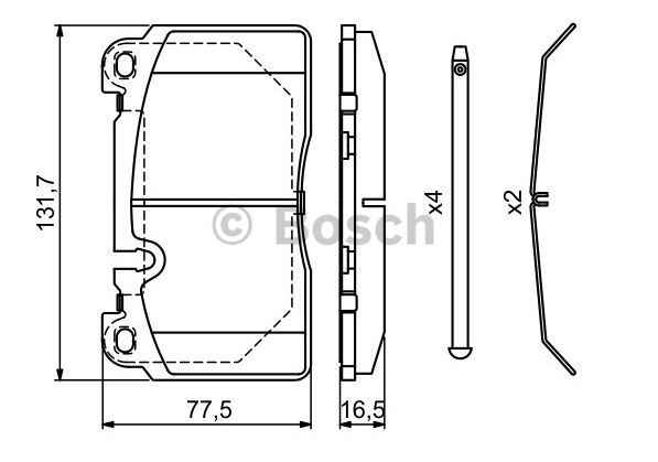BOSCH 0986494694 — DİSK BALATA ÖN AUDI, PORSCHE A6, A7, Q5 MACAN 1.8 TFSI, 2.0 TDI, 2.0 TFSI, 2.8 FSI, 3.0 TDI, 3.0 TFSI