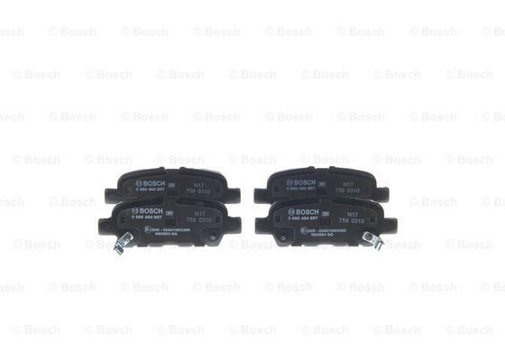 BOSCH 0986494857 — FREN BALATASI ARKA NISSAN QASHQAI J10 07-13 XTRAIL T30 00-/ XTRAIL T31 07-13 PARTHFINDER 13-/ KOLEOS 08-/
