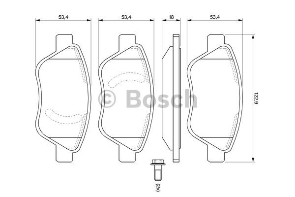 BOSCH 0986495237 — FREN BALATASI ÖN 257 MM CORSA D ADAM Z12XEP A12XER Z14XEP A14XER A13DTC Z13DTJ 07-14