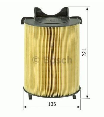 BOSCH 1457433576 — HAVA FİLTRESİ VOLKSWAGEN GOLF V 16, 20 FSI, JETTA III, PASSAT 20 FSI, TOURAN 16 AUDI A3 16, 20 FSI SEAT