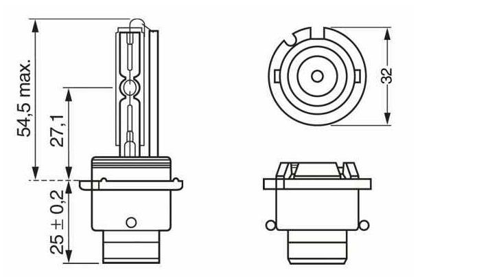 BOSCH 1987302903 — GAZ DEŞARJLI FAR AMPULÜ - 35W / D2R / P32D3
