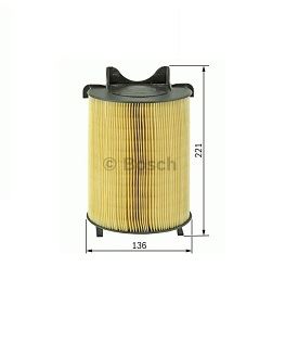 BOSCH 1987429405 — HAVA FİLTRESİ VOLKSWAGEN GOLF V PASSAT TOURAN 16, 20 FSI/ AUDI A3 16, 20 FSI/ SEAT ALTEA TOLEDO 16, 20