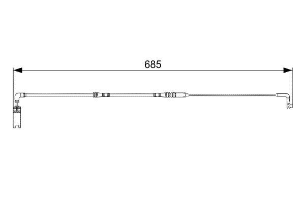 BOSCH 1987473003 — DİSK BALATA İKAZ KABLOSU ARKA KABLOSU BMW E60/E61/E63