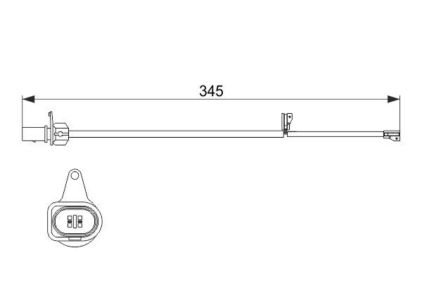 BOSCH 1987474507 — ÖN BALATA FİŞİ İKAZ KABLOSU AUDI A4 A5 A6 A7 Q5 2008>