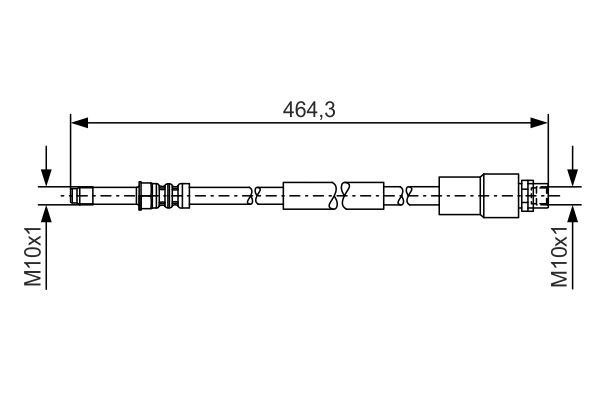 BOSCH 1987481541 — FREN HORTUMU ARKA MERCEDES SPRINTER B906 B909 . VW CRAFTER 30-35-50