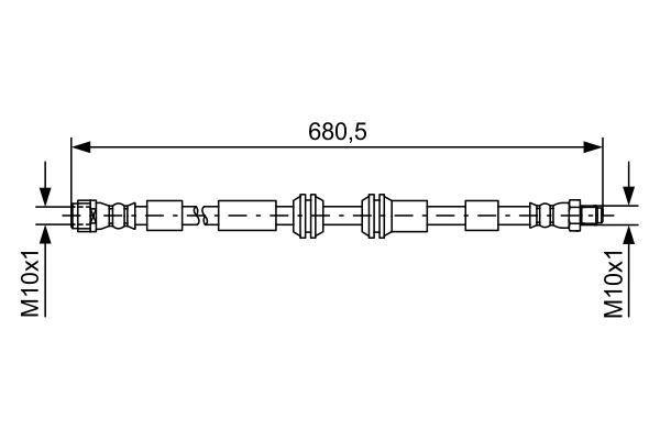 BOSCH 1987481734 — FREN HORTUMU [655 MM] MERCEDES M-SERİSİ (W166) ML 350 400 500 4-MATIC 11-