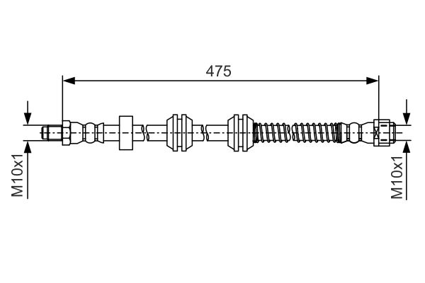 BOSCH 1987481A01 — FREN HORTUMU ARKA ( MERCEDES M SERİSİ W166 X166 GLE 12 - 14)