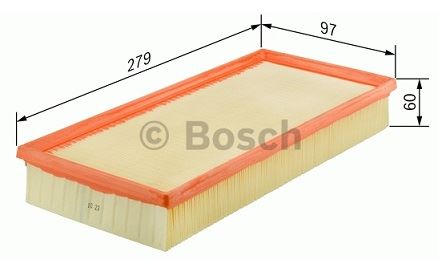 BOSCH F026400036 — HAVA FİLTRESİ DOBLO 05> ALBEA 07> FIORINO 09> PANDA 09> PUNTO-IDEA 1.4 -FIAT 500-FORD KA 1.2