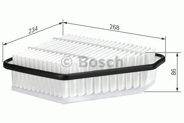 BOSCH F026400171 — HAVA FİLTRESİ TOYOTA COROLLA 07-11 / AVENSIS 2.0 D4D 12- / COROLLA 1.4 D4D 13- / AURIS 1.4 D4D 07-11 /