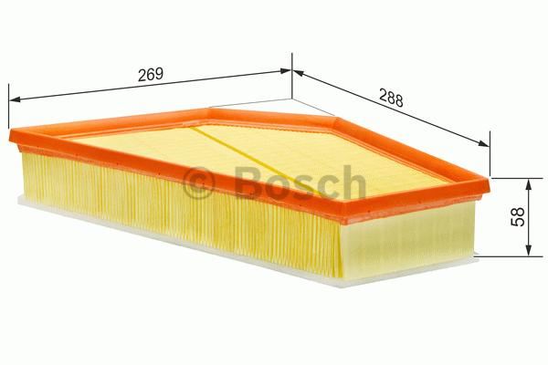 BOSCH F026400255 — HAVA FİLTRESİ VOLVO (S40-V50-C30-C70) (06-10) (D52X4TXX) (D3-D4)