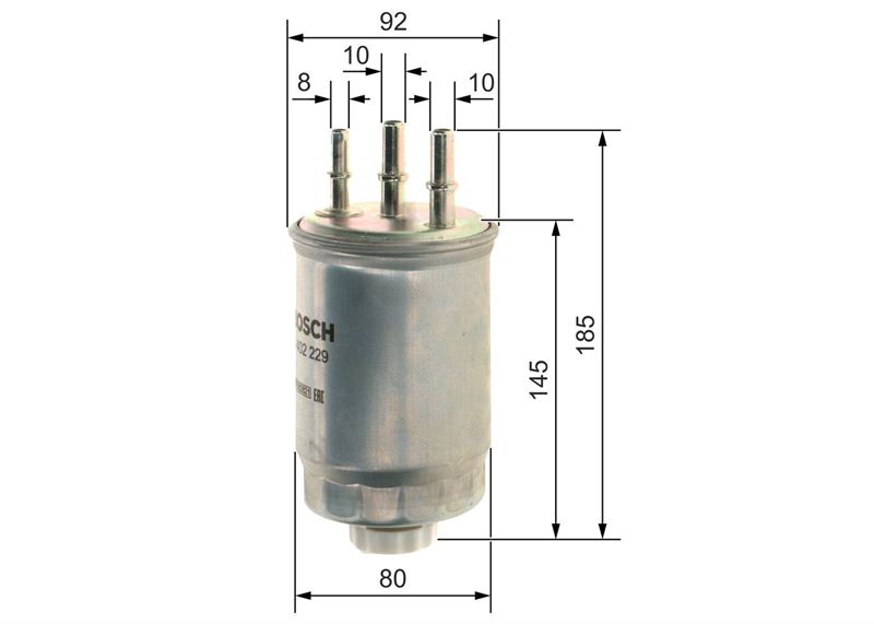 BOSCH F026402229 — YAKIT FİLTRESİ ACTYON 2.0 XDİ 09.2006 - 12.2010; ACTYON 2.0 XDİ 4WD 09.2006 - 12.2010; ACTYON SPORTS