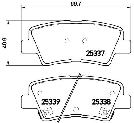BREMBO P30067 — ARKA FREN BALATA HYUNDAI ACCENT BLUE 1.4L 1.6L benzinli 10> 1.6L CRDi dizel 10> / ELANTRA 1.6L D4FB 11> /