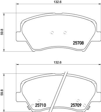 BREMBO P30073 — FREN BALATASI ÖN HYUNDAI ELANTRA 2011-/ ELANTRA 2016-/ I30 2011-/ SANTAFE 13-/ KIA OPTIMA 2012-/ CERATO