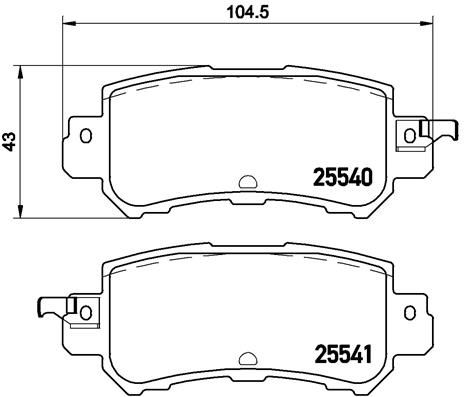 BREMBO P49047 — ARKA FREN BALATA MAZDA CX-3 1.5L S5 DK SKYACTIV DİZEL 15> / CX-5 2.0L PEY6 KE 11>