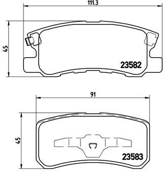 BREMBO P54031 — ARKA FREN BALATA P4008 12 > C4 1.6HDİ 12 > / MITSUBISHI OUTLANDER 2.0L CW4W 07-12 / ASX 1.6L 4A92 GA 1W 10>
