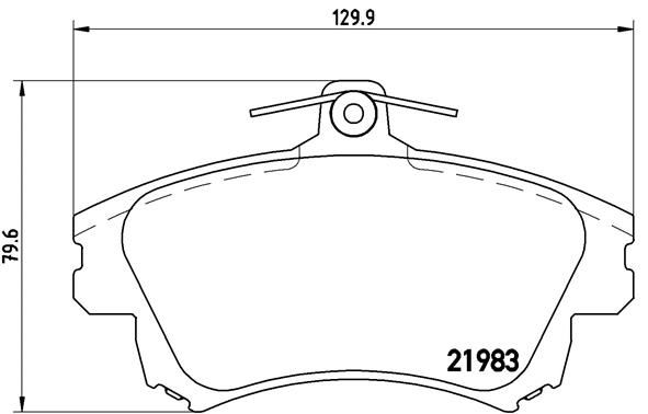 BREMBO P54036 — ÖN FREN BALATA MITSUBISHI CARISMA 1.8L GDI 4G93 DA2A 95> / COLT 1.1L 1.3L 1.5L 04> / SPACE STAR 1. 6L DG1A