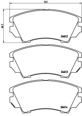 BREMBO P59055X — FREN BALATASI PERFORMANCE ÖN 17 ( OPEL INSIGNIA 08-/ CASCADA 13/ 1.4-1.4 TURBO-1.6 SIDI-2.0 CDTI )