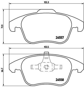 BREMBO P61086 — ÖN FREN BALATASI CORSA F e 19> MOKKA e 20> 208 19> 2008 19> C4 20> DS3 18>