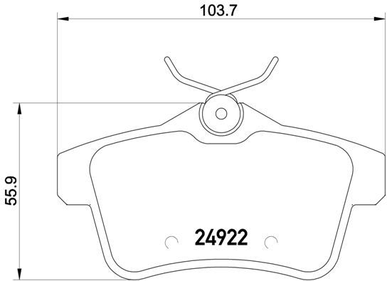 BREMBO P61114X — ARKA FREN BALATASI PEUGEOT P3008 09-16 P5008 09-17 P508 10-18 P308 GTI-RZC 10-14 CITROEN C4 09-16 DS4-DS5