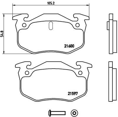 BREMBO P68018 — ARKA FREN BALATASI PEUGEOT P106 96-04 P205 87-98 P206 00-09 P306 97-01 P309 89-93 CITROEN SAXO 96-04 XSARA