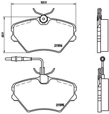BREMBO P68022 — FREN BALATASI ÖN RENAULT LAGUNA I ABS'SIZ