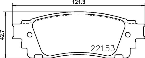 BREMBO P83166 — FREN BALATASI ARKA LEXUS NX 200T 300 300H 14-