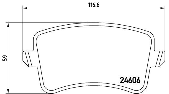 BREMBO P85099X — ARKA FREN BALATASI- DİSK 300×12 (AUDI A4 08-16 A5 08-17 Q5 09-17)