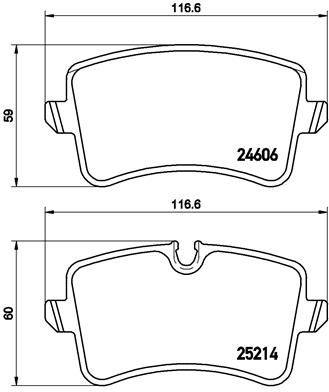 BREMBO P85119 — ARKA BALATA AUDI A4 R84 12> A5 13> A6 11> A7 14> Q5 12> 2.0TDİ 3.0TDİ PORSCHE MACAN 14> 0986TB3177