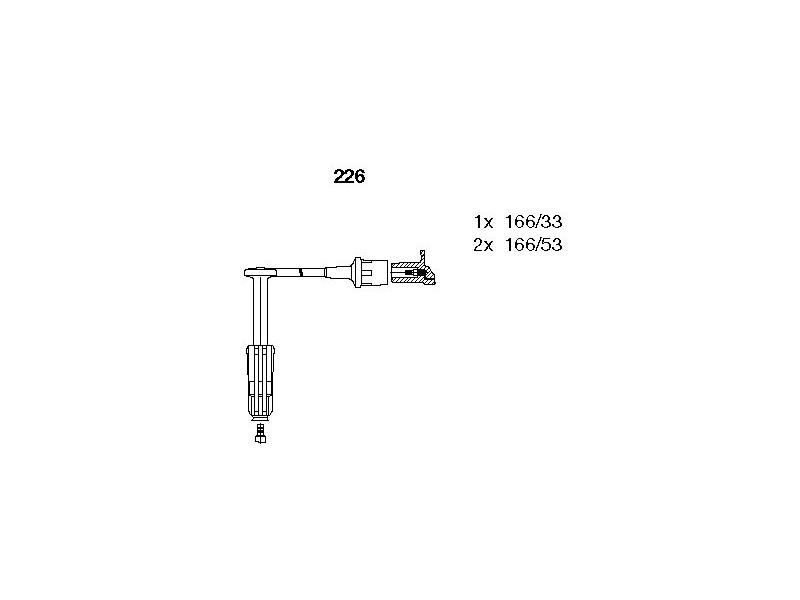 BREMI 226 — BUJİ KABLOSU 3 KABLO W124-129-202-140 M104 90-98