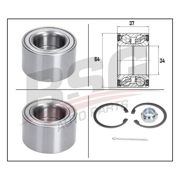 BSG 16605001 — TEKER RULMANI ÖN KALOS AVEO AVEO F12S3 B12S1 B12D1 F14D3 F14D4 A12XER A14XER A13DTC T300 04-