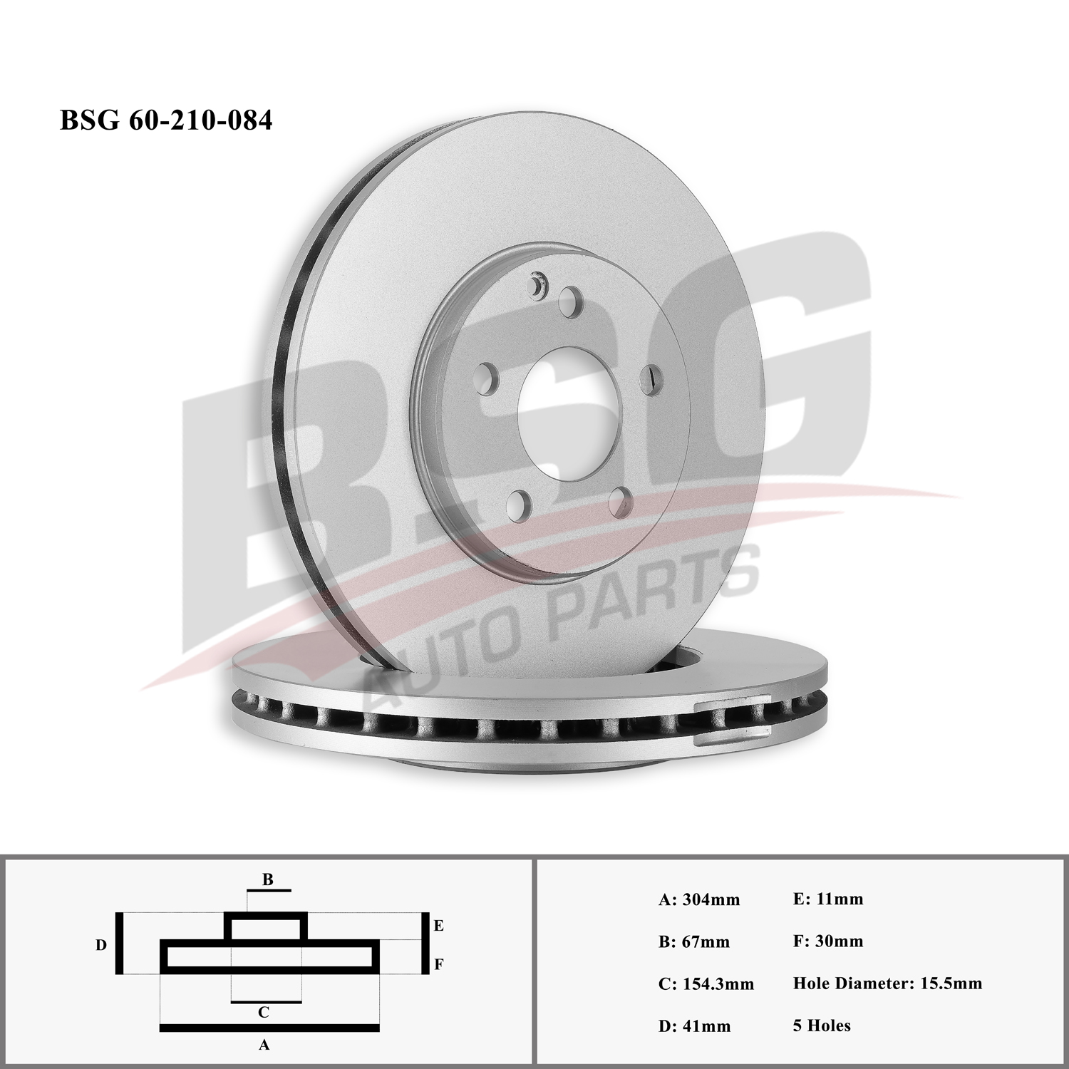BSG 60210084 — FREN DİSKİ ÖN W211 02-09