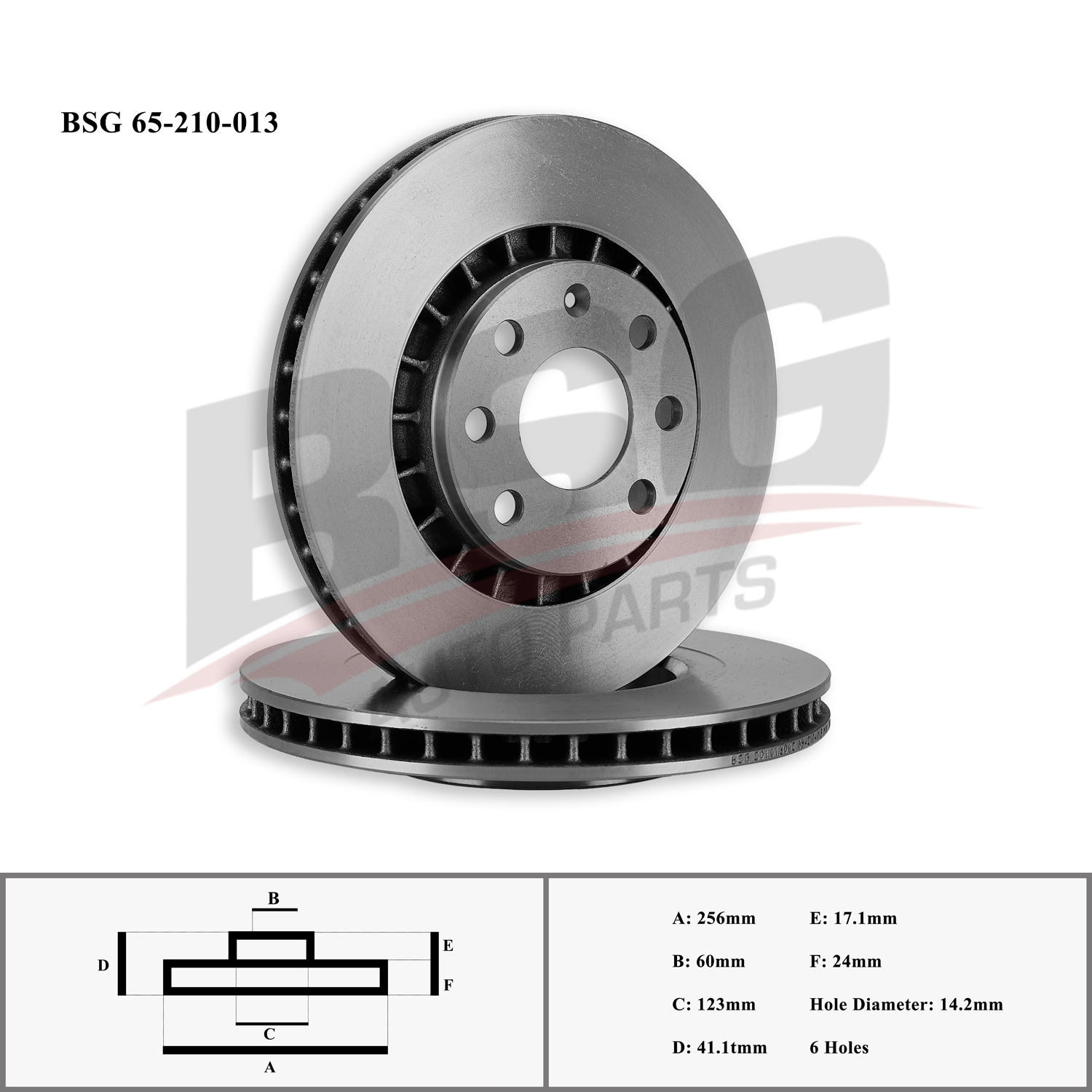 BSG 65210013 — FREN DİSKİ ÖN ASTRA F VECTRA A-B 89-