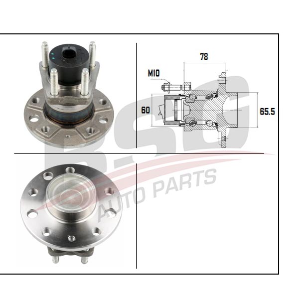BSG 65600002 — PORYA ARKA RULMANLI ABSLI 5 BIJON VECTRA B ASTRA G ZAFIRA A X16XEL Z16XE X18XE1 X20XEV Z18XE X25XE X20DTH