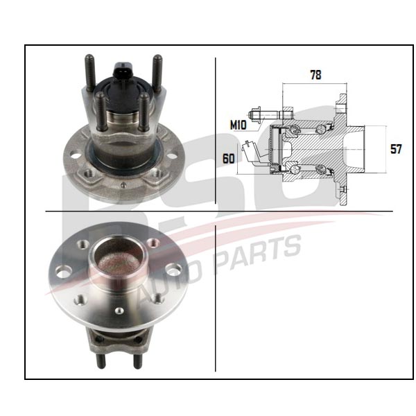 BSG 65600011 — PORYA ARKA RULMANLI ABSLİ 4 ASTRA H BIJON Z14XEP Z16XEP 04-14