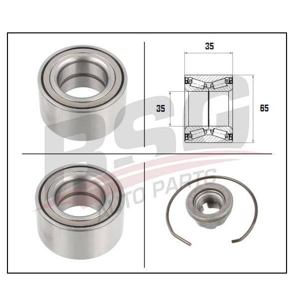 BSG 75605003 — PORYA RULMANI ÖN RENAULT 9-11 CLIO KANGO SYMBOL 1.4 82-