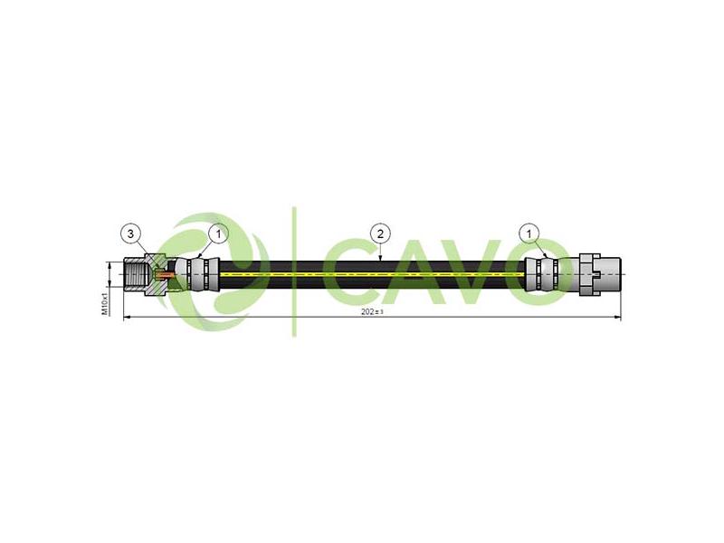 CAVO C900330A — FREN HORTUMU ARKA E81-E82-E87-E88-E90-E91-E92-X1 E84 05-15
