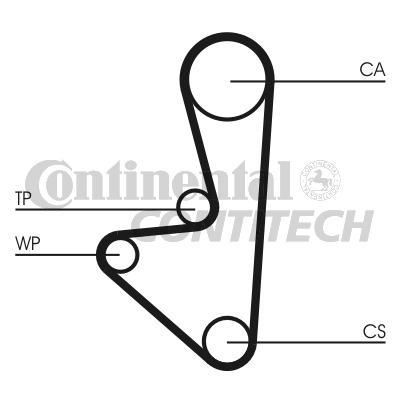 CONTITECH CT607 — TRİGER KAYIŞI 108x170 P306 97-02 P405-XSARA 98-05 BERLINGO 03-08 PARTNER 96-15 1.4 TU3-MFK