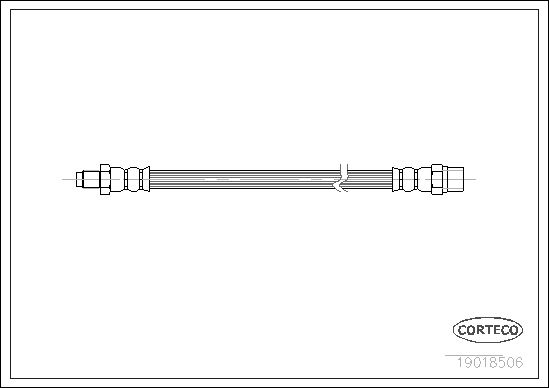 CORTECO 19018506 — FREN HORTUMU ARKA 227mm BMW E30 E36 E46 E34 E32 AUDI A6 94-97