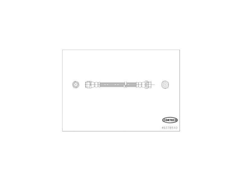 CORTECO 49378510 — FREN HORTUMU SAĞ ARKA BMW X5 30 D 06- (245 MM)