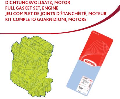 CORTECO 83430661 — 430661P TAM TAKIM CONTA SKC.SIZ K9K 702, K9K 710 (RENAULT CLIO II 1.5DCI)
