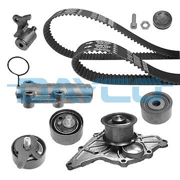 DAYCO KTBWP4720 — TRİGER+MAZOT POMPA KAYIŞ SETİ-GERME KOLU+KAYIŞ GERGİ DAHİL+DEVİRDAİM (VW PASSAT 97-02 AUDI A4 98-08 A6