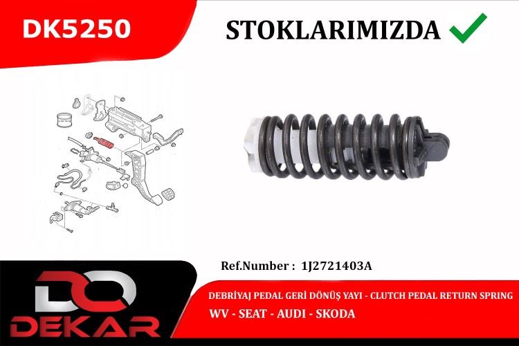DEKAR 5250 — DEBRİYAJ PEDAL YAYI VW AUDI SEAT SKODA