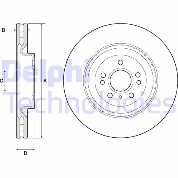 DELPHI BG9175C — FREN DİSKİ ÖN MERCEDES GLE (W166) GLS (X166) M-SERİSİ (W166)