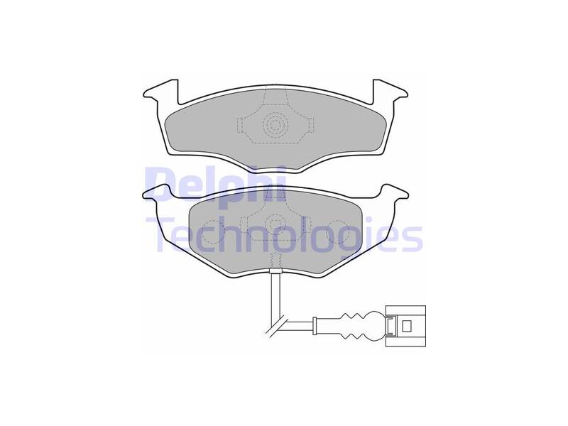 DELPHI LP1709 — DİSK BALATA ÖN SKODA FABIA (6Y2) 1,0/1,2/1,4/1,4 16V/1,4TDI/1,9SDI/1,9TDI/2,0 00- POLO (9N) 1,2/1,4/1,6