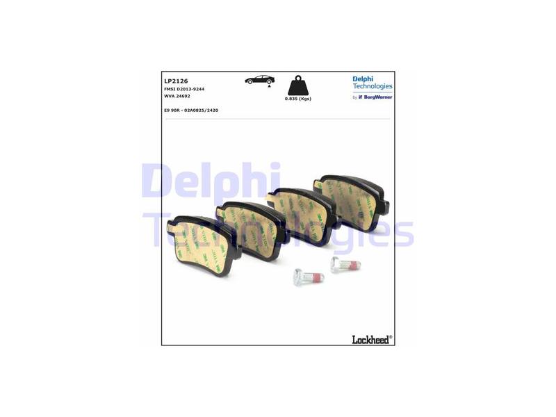 DELPHI LP2126 — FREN BALATASI ARKA ( VWA 24692 ) > MERCEDES CITAN * NISSAN NV250 * RENAULT KANGO ( 08 > )