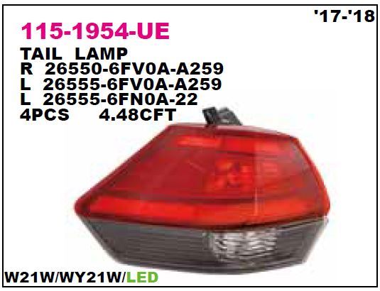 DEPO 1151954LUE — STOP LAMBASI SOL NISSAN X-TRAIL 17-