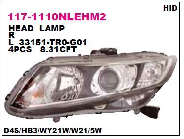 DEPO 1171110LNLEHM2 — FAR SOL XENON SİYAH CIVIC 12-16 FB7 SEDAN