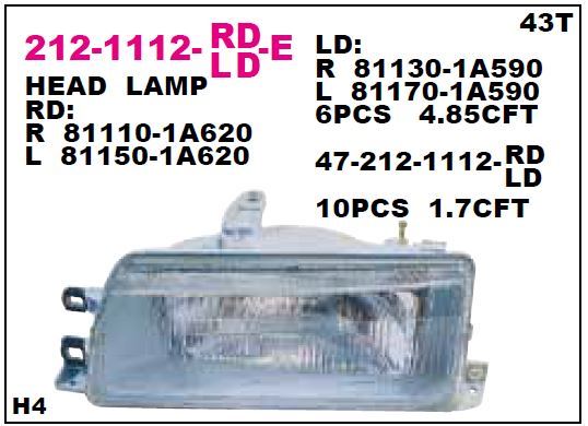 DEPO 2121112LLDE — FAR SOL TOYOTA COROLLA AE92 88-92