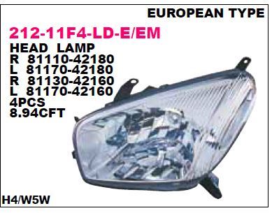 DEPO 21211F4LLDEM — FAR SOL ELEKTRİKLİ RAV4 00-05
