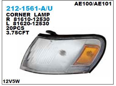DEPO 2121561RAE — SİNYAL LAMBASI ÖN SAĞ SARI CIKINTILI DUYLU AMPULLU TOYOTA COROLLA AE100 93-94
